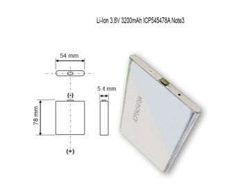 Аккумулятор Li-Ion 3.8V 3200mAh ICP545478A SAMSUNG Note3